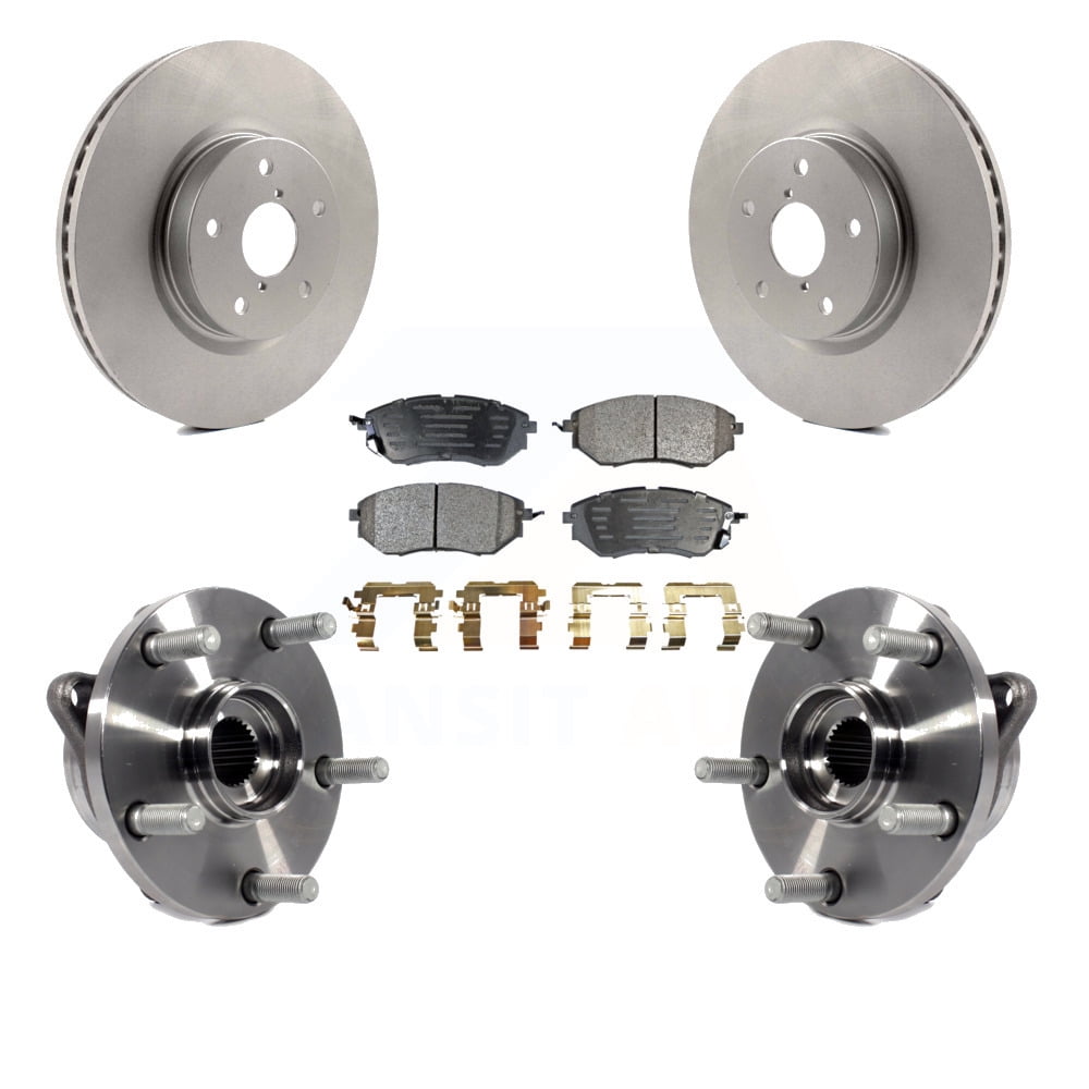 Front Rear Disc Brake Rotors Semi-Metallic Pads And Drum Kit 7Pc For Ford Focus